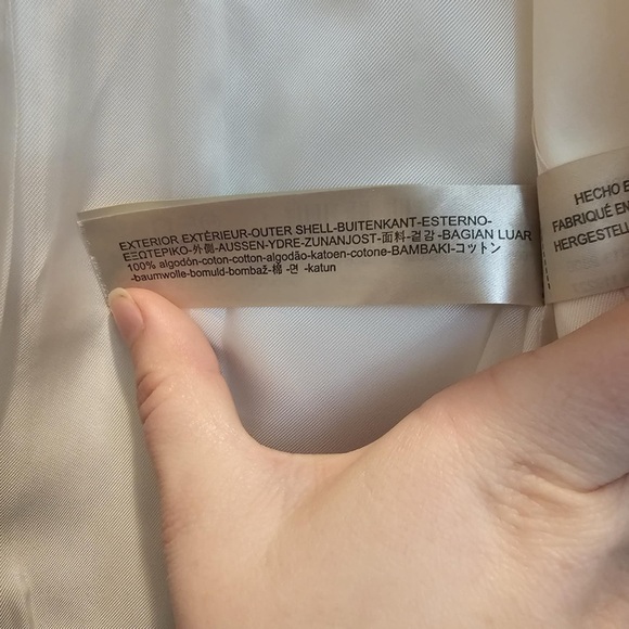 Massimo Dutti White Abstract Cat Animal Print Crop Blazer 3/4 Sleeve Jacket US 2 - Picture 6 of 9